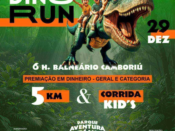 DinoRun: corra para encerrar o ano em grande estilo em Balneário Camboriú (SC)